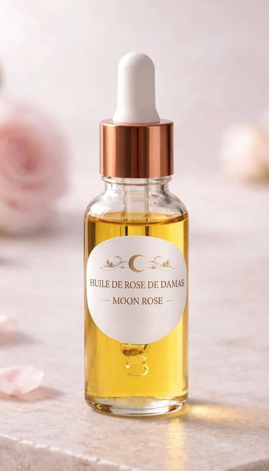 Huile de Rose de Damas Visage — Éclat, Hydratation & Anti-Âge | 20ml - MoonRose