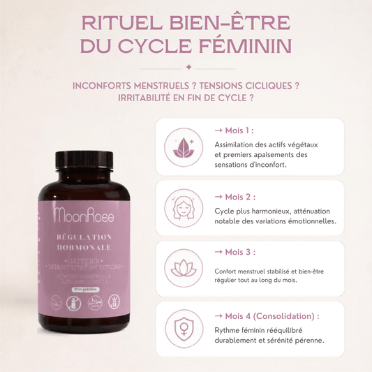 Régulation Hormonale Gattilier - 240 capsules - Cure 4 mois - MoonRose
