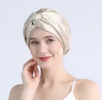 Bonnet en Soie de Mûrier | Turban Nuit Luxe