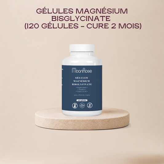 Magnesium Bisglycinate - 120 Capsules - cure de 4 mois