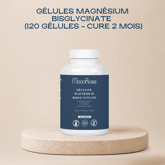 Magnesium Bisglycinate - 120 Capsules - cure de 2 mois