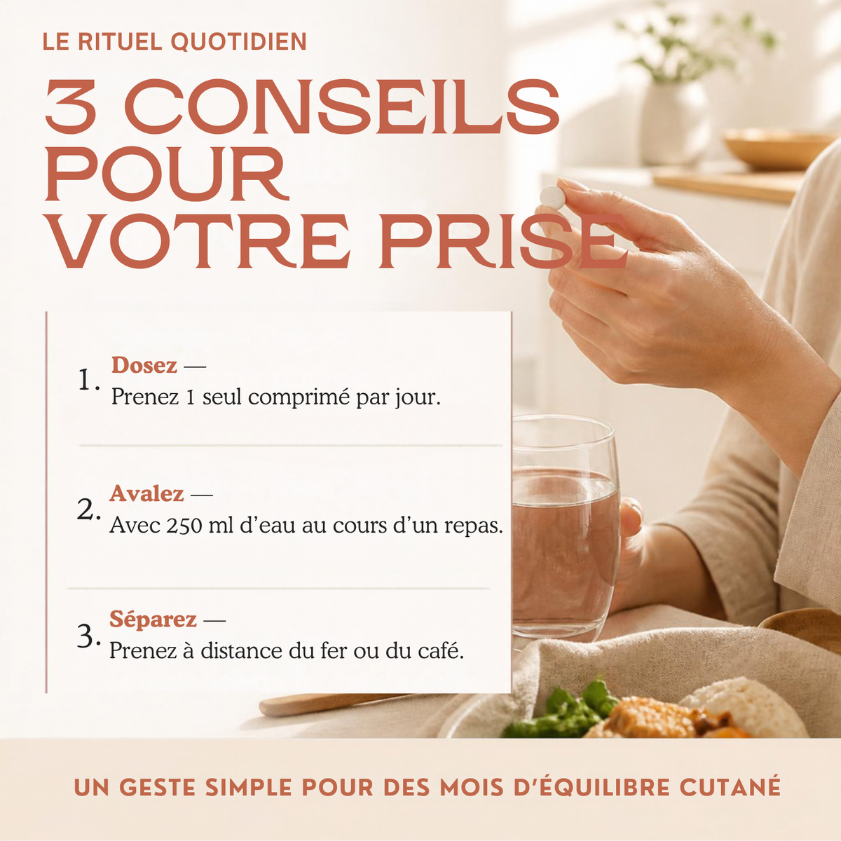Comprimés Bisglycinate de Zinc Pur MoonRose (500 Comprimés) — 25 mg de Zinc Haute Assimilation (250 % VNR) | Peau Nette, Immunité & Vitalité | Format Géant 500 Jours | Certifié Halal