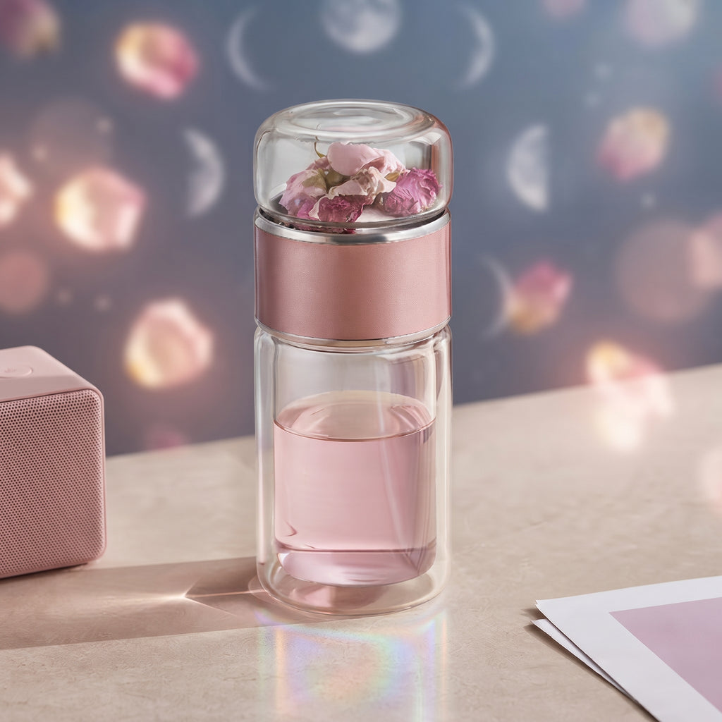 Tea infuser bottle - Double-walled glass