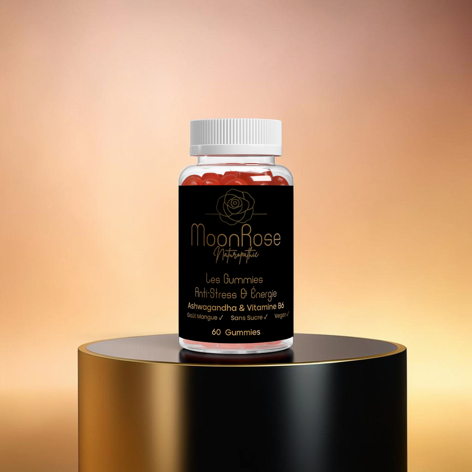 Gummies Anti-Stress & Énergie – Ashwagandha + Vitamine B6 – 60 gummies
