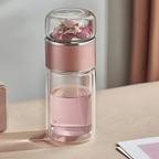 Tea infuser bottle - Double-walled glass