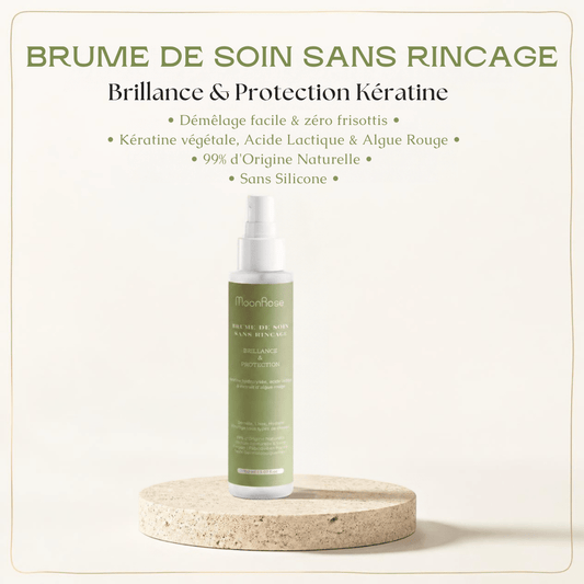 Brume Capillaire Brillance Keratine Sans Rincage 150 ml - Soin Demelant Eclat & Anti-Frisottis Naturel - MoonRose