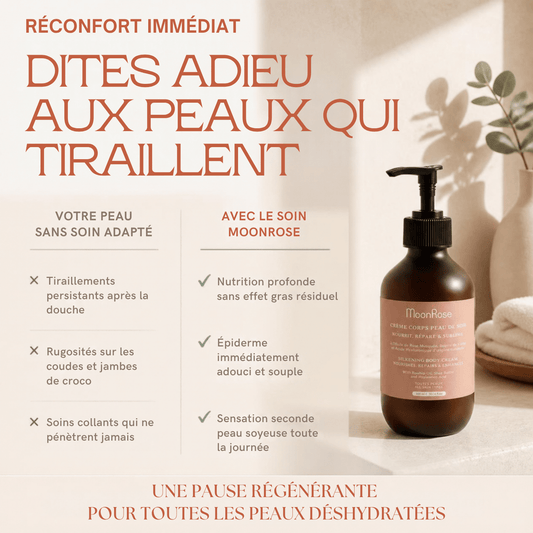 Crème Corps Onctueuse MoonRose (200 ml) — Soin Nourrissant & Apaisant Bio | Karité, Cacao, Aloe Vera & Extrait de Prune | Cosmos Natural - MoonRose