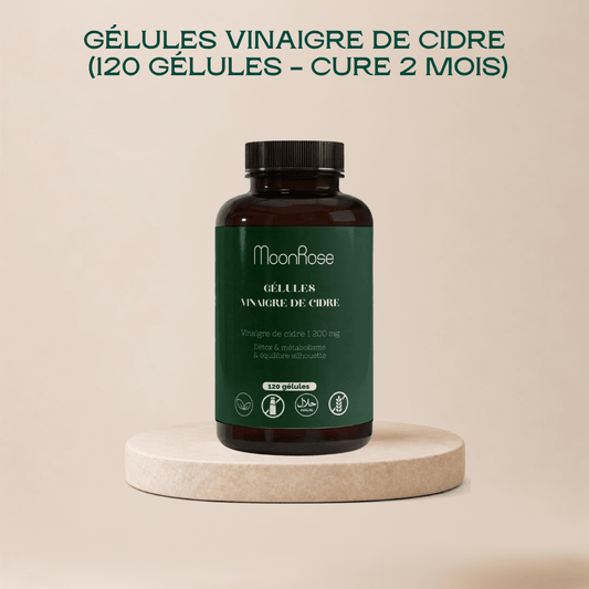 Gélules Vinaigre de Cidre, cure digestion naturelle - formule sans excipient - MoonRose