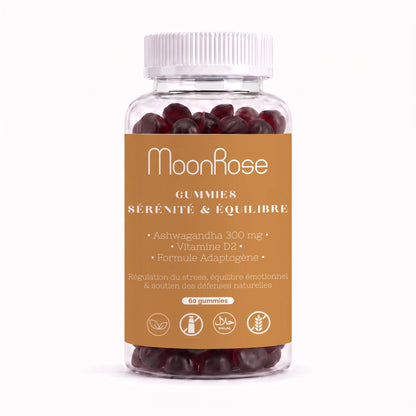 Gummies Sérénité & Équilibre Ashwagandha 300 mg & Vitamine D2 – 60 Gummies