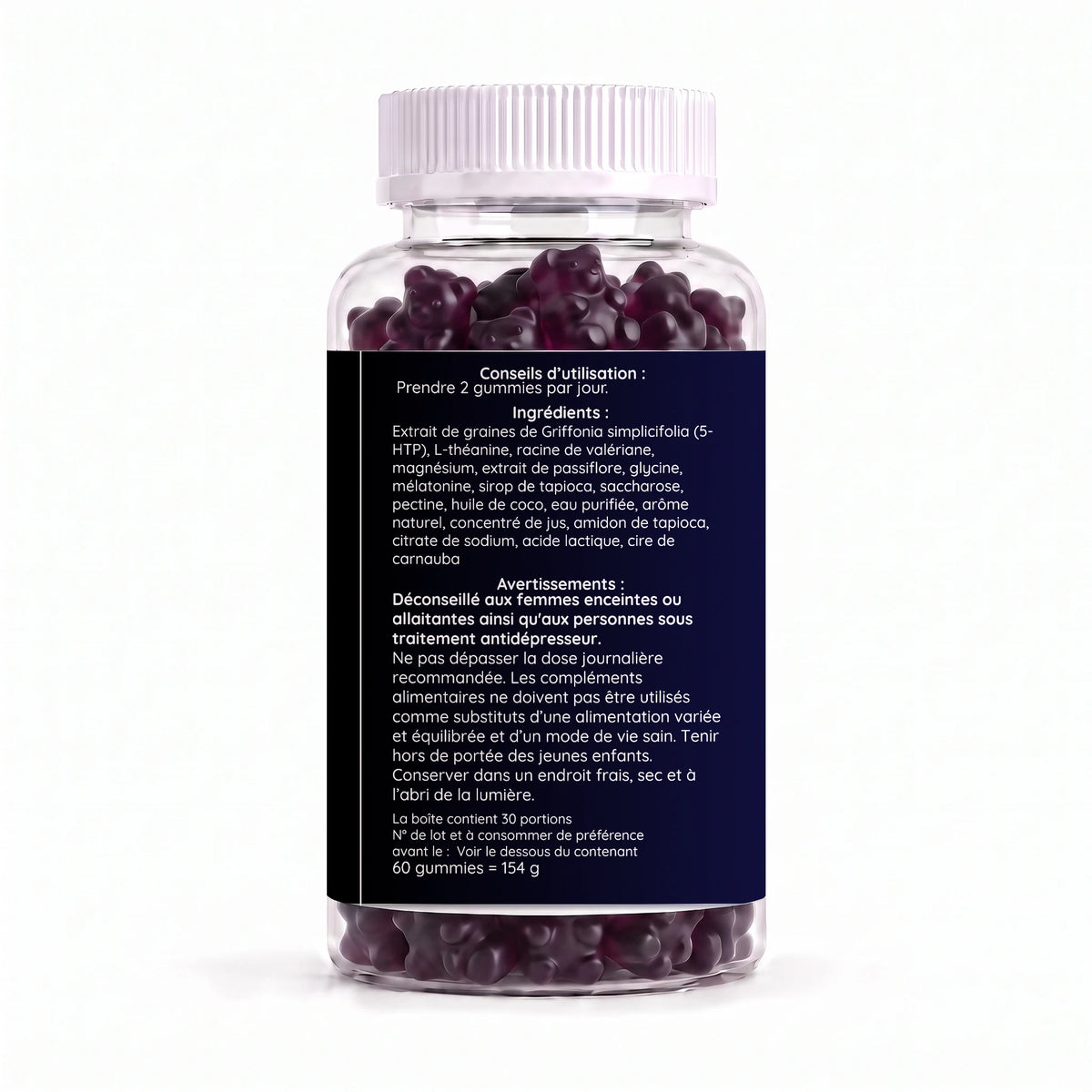 Gummies Sérénité & Équilibre Ashwagandha 300 mg & Vitamine D2 – 60 Gummies