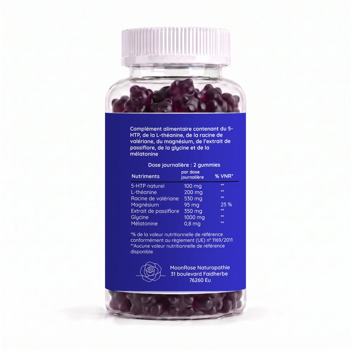 Gummies Sérénité & Équilibre Ashwagandha 300 mg & Vitamine D2 – 60 Gummies