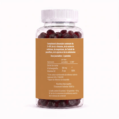 Gummies Sérénité & Équilibre Ashwagandha 300 mg & Vitamine D2 – 60 Gummies