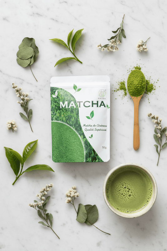 Kit Rituel Énergie Douce — Bouteille Infuseur en Verre + Poudre de Matcha Cérémonie · EBook offert - MoonRose