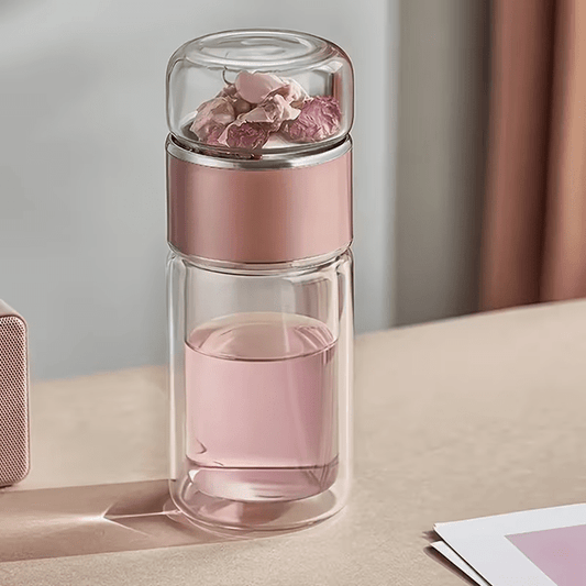 Kit Rituel Matin — Bouteille Infuseur en Verre + Poudre d’Ashwagandha Bio | Énergie & Sérénité - MoonRose