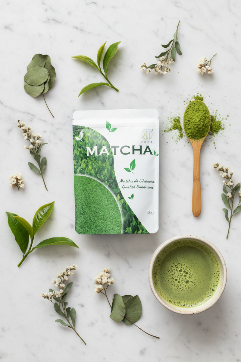 Matcha Cérémonie Premium AHTEA — Énergie Douce & Concentration | 50g