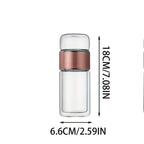 Bouteille infuseur à thé MoonRose en verre à double paroi avec infuseur intégré pour thés et tisanes.