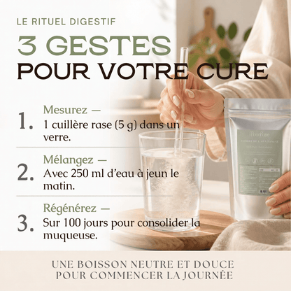 Poudre de L-Glutamine Pure MoonRose (500 g) — Confort Intestinal, Perméabilité Digestive & Récupération Musculaire | 100 % Végétale Sans Additifs | Cure 100 Jours | Certifié Halal - MoonRose